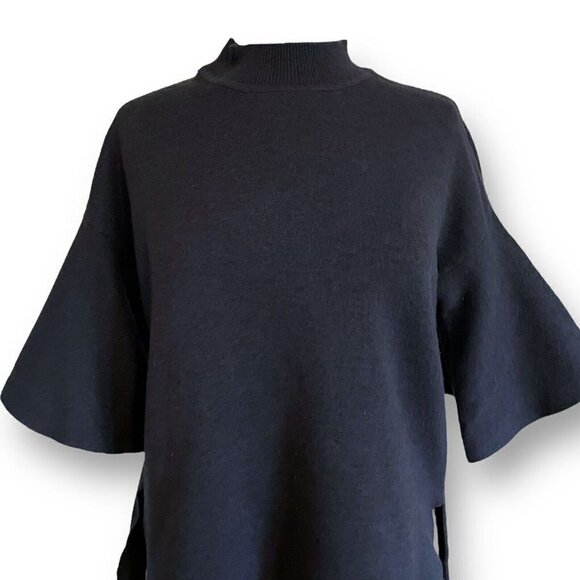 Sunday in Brooklyn Lorena Sweater XS Charcoal Gray Knit Mock Neck Anthropologie - Picture 3 of 7